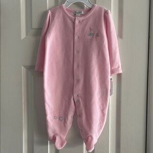 KISSY KIDSY VELOUR FOOTIE ONE PIECE SIZE 6-9 MONTHS NWT